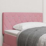 vidaXL Tête de Lit en Velours Argyle Manuel Rose 90 cm Velours