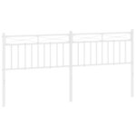 vidaXL Tête de lit de remplacement métal blanc 200 cm