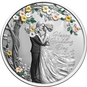 Pièce de monnaie en Argent 1 Dollar g 17.50 Millésime 2026 WEDDING COIN