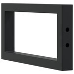vidaXL Supports d'étagères pour lavabo 2 Pièces noir rectangulaire acier