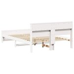 vidaXL Cadre de lit Blanc 150 x 200 cm Bois massif en pin