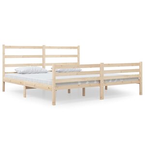 vidaXL Cadre de lit sans matelas bois de pin massif 140x190 cm