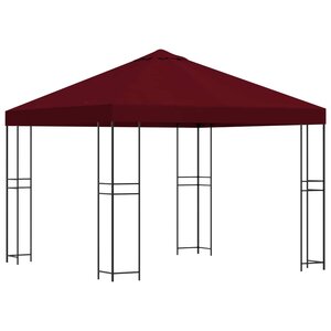 vidaXL Pavillon 3 x 3 m Bordeaux Polyester et Acier 190 gsm