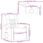 vidaXL Fauteuil inclinable Gris clair Tissu