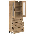 vidaXL Haut Armoire 2 Pièces Chêne artisanal Bois d'ingénierie