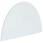 vidaXL Plaque en verre de cheminée Transparent 800 x 500 mm Verre