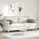 vidaXL Coussins d'accent 2 Pièces Gris foncé Ø 25 x 70 cm