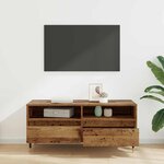 vidaXL Meuble TV avec tiroir Bois Ancien 100 x 34 5 x 44 5 cm