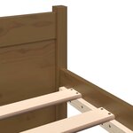 vidaXL Cadre de lit sans matelas marron miel bois massif 90x190 cm