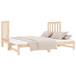 vidaXL Lit coulissant 2x(90x190) cm Bois de pin massif