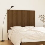 vidaXL Tête de lit murale Marron miel 146 5x3x110cm Bois massif de pin
