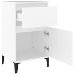 vidaXL Tables de chevet 2 Pièces blanc 40x35x70 cm