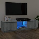 vidaXL Meuble TV avec lumières LED sonoma gris 120x30x35 5 cm