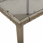 vidaXL Ensemble de bistro de jardin 5 Pièces coussins gris poly rotin