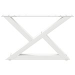 vidaXL Pieds de table basse 2 pièces Blanc 50 x (30-31 3) cm Acier