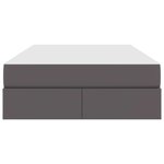 vidaXL Lit avec rangement et matelas avec matelas Gris 120 x 190 cm