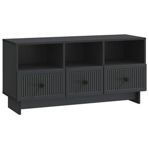 vidaXL Meuble TV avec tiroir Noir 102 x 34 5 x 50 cm Bois d'ingénierie