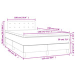 vidaXL Sommier à lattes de lit et matelas LED rose 120x190 cm velours
