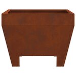 vidaXL Braise Marron 50 x 50 x 38 cm Acier patiné