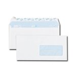 Paquet de 50 enveloppes blanches DL 110x220 75 g/m² fenêtre 45x100mm GPV