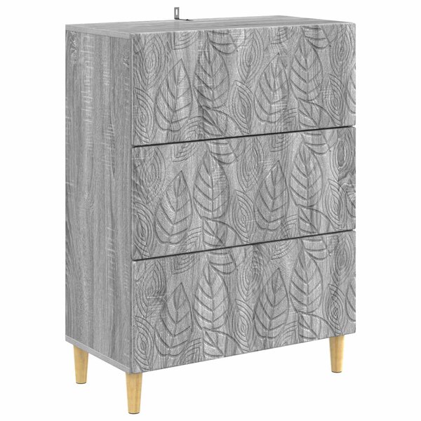 vidaXL Armoire à tiroirs Sonoma gris 66 x 34 5 x 90 cm