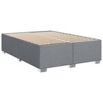 vidaXL Sommier à lattes de lit avec matelas Gris clair 160x200cm Tissu