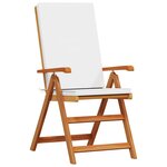 vidaXL Chaise de jardin 6 Pièces Marron 57 x 71.5 x 104cm Teck massif