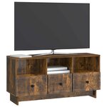 vidaXL Meuble TV Chêne fumé 102 x 34 5 x 50 cm Bois d'ingénierie