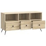 vidaXL Meuble TV Chêne Sonoma 102 x 34 5 x 50 cm Bois d'ingénierie