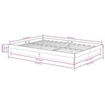 vidaXL Cadre de lit sans matelas blanc bois massif