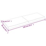vidaXL Dessus de table bois massif traité bordure assortie