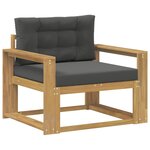 vidaXL Sofa de milieu extérieur Polyester Blanc