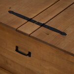 vidaXL Coffre de rangement HALDEN 91x91x47 cm bois massif pin