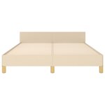 vidaXL Cadre de lit sans matelas crème 140x200 cm tissu
