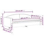 vidaXL Lit de jour avec matelas taupe 90x200 cm tissu