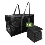 Pack and Move - Lot 6 grands sacs déménagement  rangement et transport ultra résistant - Réutilisable - Poignées solides