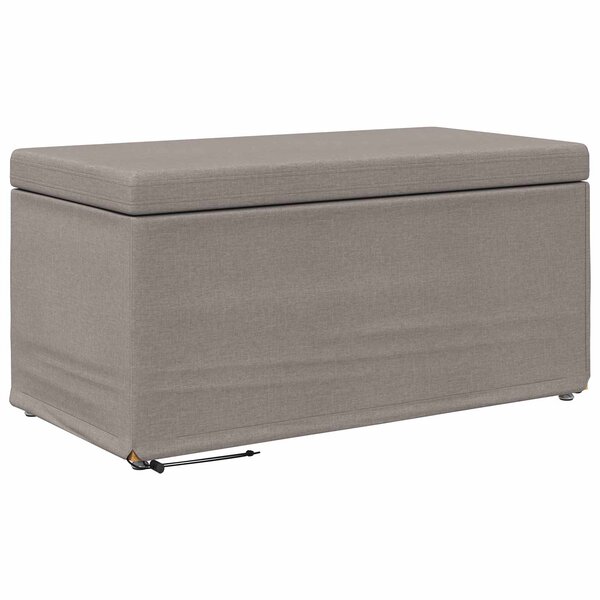 vidaXL Tabouret Taupe 81 x 41 x 40 cm Tissu et bois stratifié