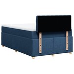 vidaXL Sommier à lattes de lit avec matelas Bleu 120x200 cm Tissu