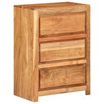 vidaXL Armoire à tiroirs 55x33x75 cm bois d'acacia massif