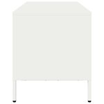 vidaXL Meuble TV blanc 101 5x39x43 5 cm acier laminé à froid