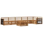 vidaXL Ensemble de canapés d'extérieur 7 pc Naturel