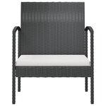 vidaXL Salon de jardin 8 Pièces avec coussins résine tressée noir