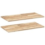 vidaXL Étagères flottantes 2 Pièces 80x40x2 cm acacia massif non traité