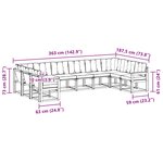 vidaXL Ensemble de canapés d'extérieur 10 pc Naturel et Beige