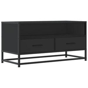 vidaXL Meuble TV noir 80x34 5x40 cm bois d'ingénierie et métal