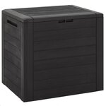 vidaXL Boîte de stockage de jardin Marron 58 5x46x55 cm Polypropylène