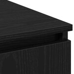 Meuble TV vidaXL avec LED en chêne noir 180x38x49 cm en bois d'ingénierie