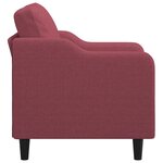 vidaXL Fauteuil Rouge bordeaux 60 cm Tissu