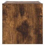 vidaXL Meuble TV mural avec lumières LED chêne fumé 30 5x35x30 cm