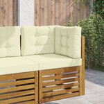 vidaXL Coussin de canapé d'extérieur 3 Pièces Crème Polyester